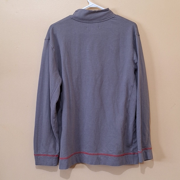 Tommy Bahama Gray Quarter Zip Pullover Sweater - Picture 4 of 4
